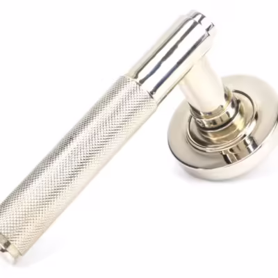 Polished Nickel Brompton Lever on Rose Set (Plain)