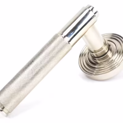Polished Nickel Brompton Lever on Rose Set (Beehive)