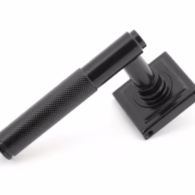 Black Brompton Lever on Rose Set (Square)