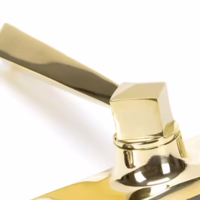 Polished Brass Straight Lever Euro Lock Set - Image 3