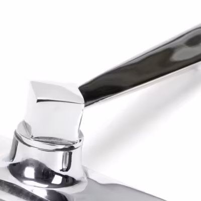 Polished Chrome Straight Lever Euro Lock Set - Image 3