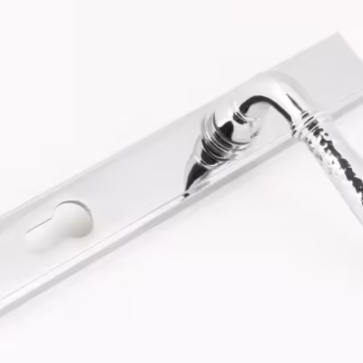 Polished Chrome Hammered Newbury Slimline Espag. Lock Set - Image 3