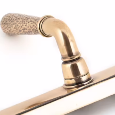 Polished Bronze Hammered Newbury Slimline Espag. Lock Set - Image 5