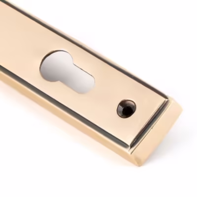 Polished Bronze Hammered Newbury Slimline Espag. Lock Set - Image 6