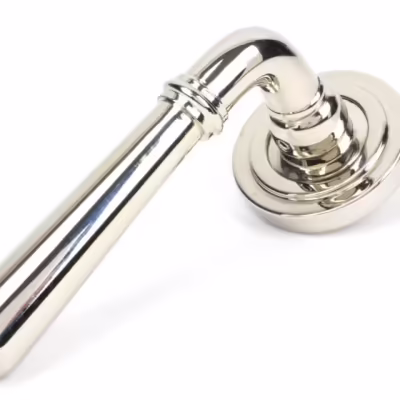 Polished Nickel Newbury Lever on Rose Set (Art Deco)