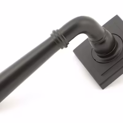 Aged Bronze Newbury Lever on Rose Set (Square)