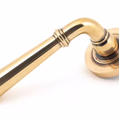 Polished Bronze Newbury Lever on Rose Set (Plain)