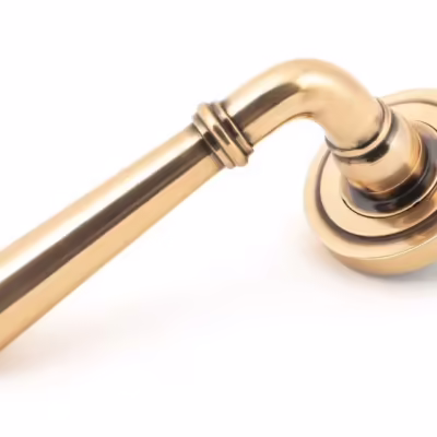 Polished Bronze Newbury Lever on Rose Set (Art Deco)