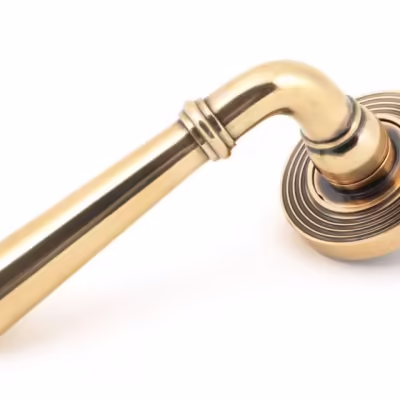 Polished Bronze Newbury Lever on Rose Set (Beehive)