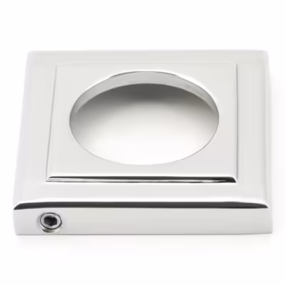 Pol. Chrome Hammered Newbury Lever on Rose Set (Square) - Image 4