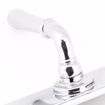 Polished Chrome Hammered Newbury Lever Bathroom Set - Image 4