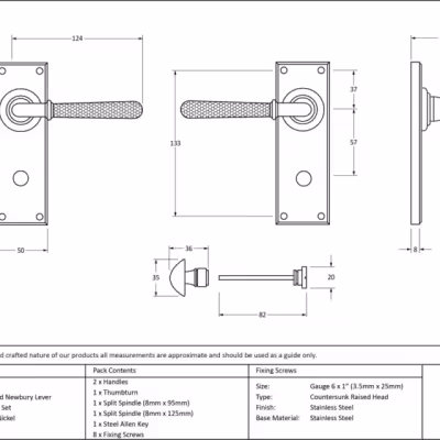 Polished Nickel Hammered Newbury Lever Bathroom Set - Image 5