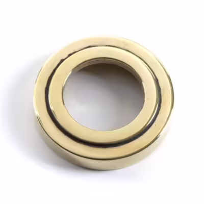 Aged Brass Avon Round Lever on Rose Set (Art Deco) - Unsprung - Image 4