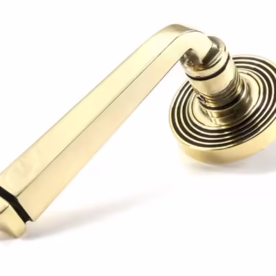 Aged Brass Avon Round Lever on Rose Set (Beehive) - Unsprung