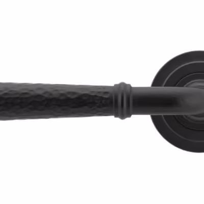 Matt Black Hammered Newbury Lever on Rose Set (Art Deco) - Unsprung