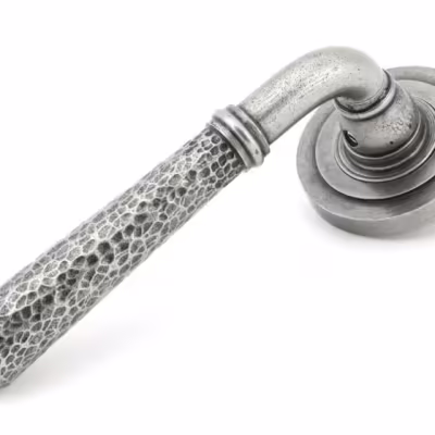 Pewter Hammered Newbury Lever on Rose Set (Art Deco) - Unsprung