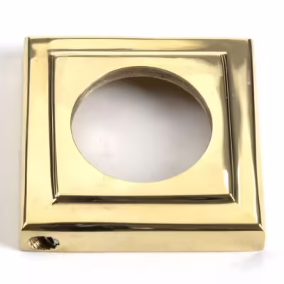 Aged Brass Brompton Lever on Rose Set (Square) - Unsprung - Image 4