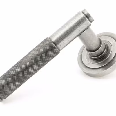 Pewter Brompton Lever on Rose Set (Art Deco) - Unsprung