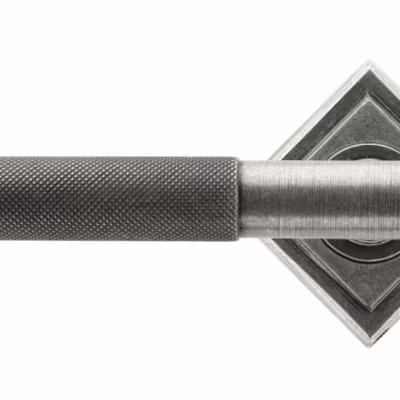 Pewter Brompton Lever on Rose Set (Square) - Unsprung - Image 3
