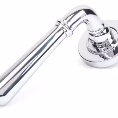 Polished Chrome Newbury Lever on Rose Set (Plain) - Unsprung