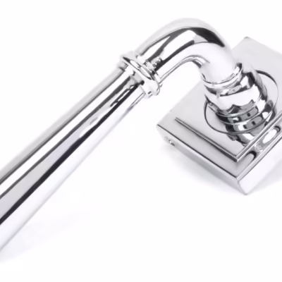 Polished Chrome Newbury Lever on Rose Set (Square) - Unsprung