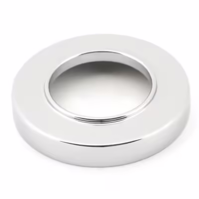 Pol. Chrome Hammered Newbury Lever on Rose Set (Plain) - Unsprung - Image 3