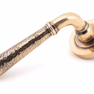Pol. Bronze Hammered Newbury Lever on Rose Set (Plain) - Unsprung