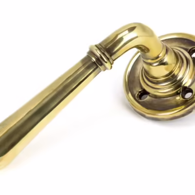 Aged Brass Newbury Lever on Rose Set - Unsprung