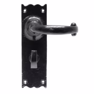 Black Cottage Lever Bathroom Set