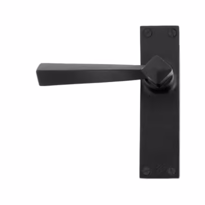 Black Straight Lever Latch Set - Image 1