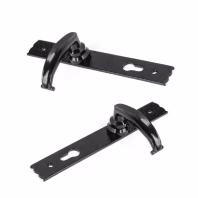 Black Cottage Lever Espag. Lock Set - Image 5