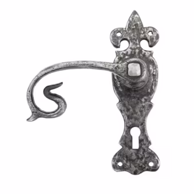 Natural Textured Curly Lever Lock Set - Image 1