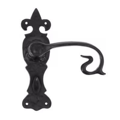 Black Curly Lever Bathroom Set - Image 1