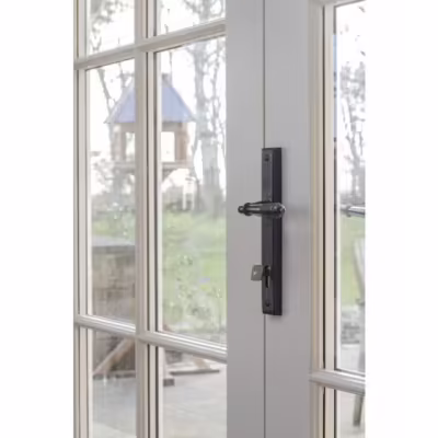 Aged Bronze Reeded Slimline Lever Espag. Lock Set - Image 5