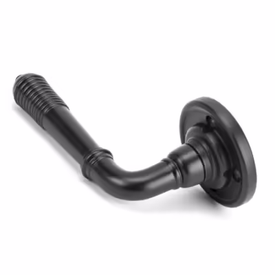Aged Bronze Reeded Lever on Rose Set - Image 4