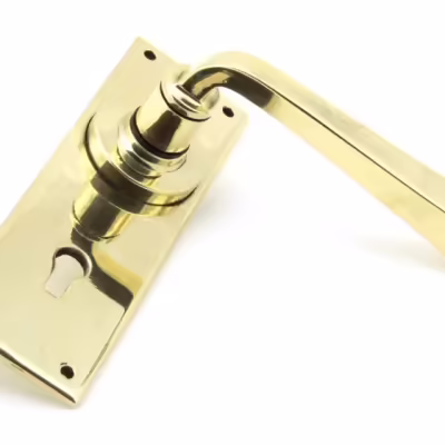 Aged Brass Avon Lever Lock Set - Image 3