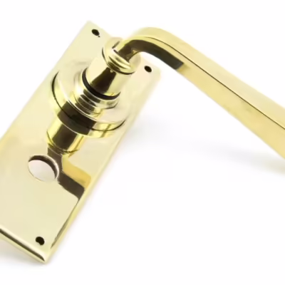 Aged Brass Avon Lever Bathroom Set - Image 3