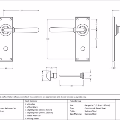 Polished Nickel Newbury Lever Bathroom Set - Image 3