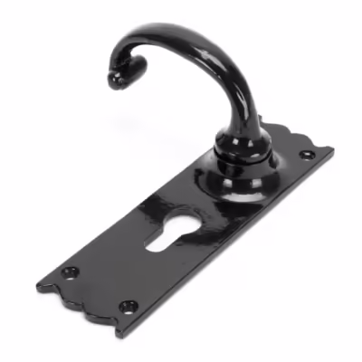 Black Cottage Lever Euro Lock Set - Image 3