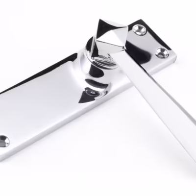 Polished Chrome Straight Lever Latch Set - Image 2