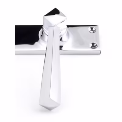 Polished Chrome Straight Lever Latch Set - Image 3
