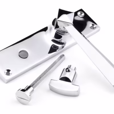Polished Chrome Straight Lever Bathroom Set - Image 3