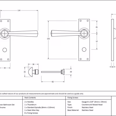 Polished Chrome Straight Lever Bathroom Set - Image 5
