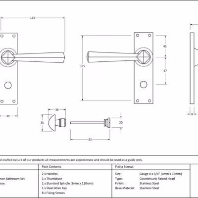 Satin Chrome Straight Lever Bathroom Set - Image 5