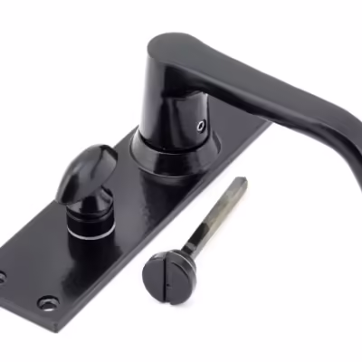 Black Deluxe Lever Bathroom Set - Image 3