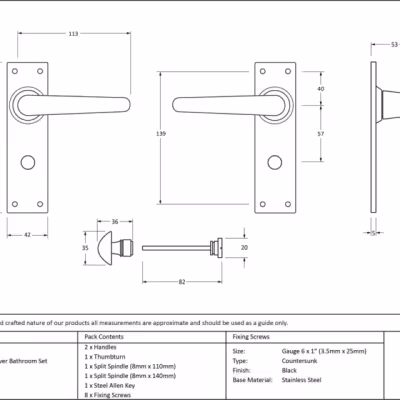 Black Deluxe Lever Bathroom Set - Image 7