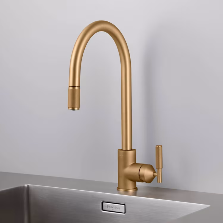 Type A Kitchen Tap / Mixer with pull out spray / Cross / Brass