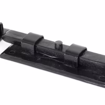 Black 4" Straight Door Bolt