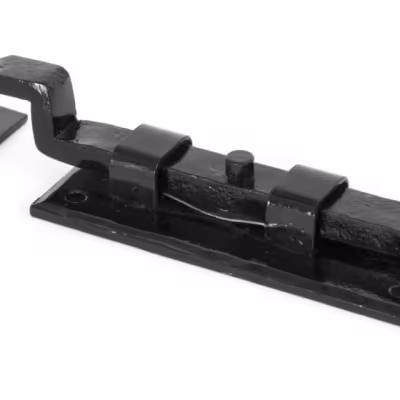 Black 4" Cranked Door Bolt