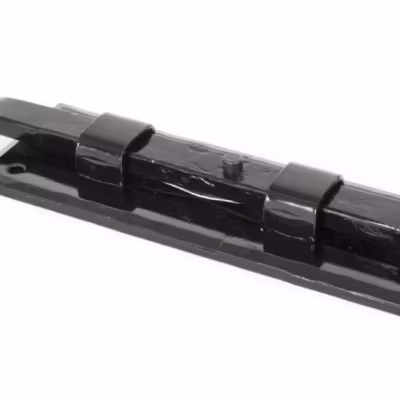 Black 6" Straight Door Bolt